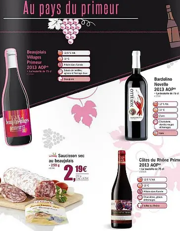 Le diaporama des offres de beaujolais nouveau 2013 en GMS