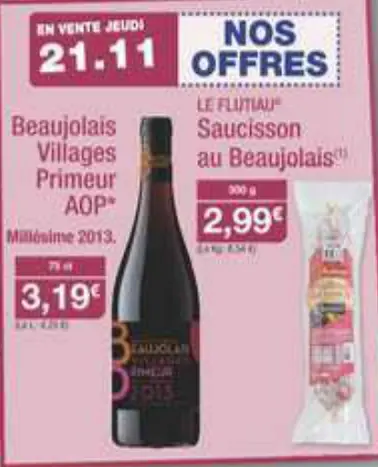 Le diaporama des offres de beaujolais nouveau 2013 en GMS