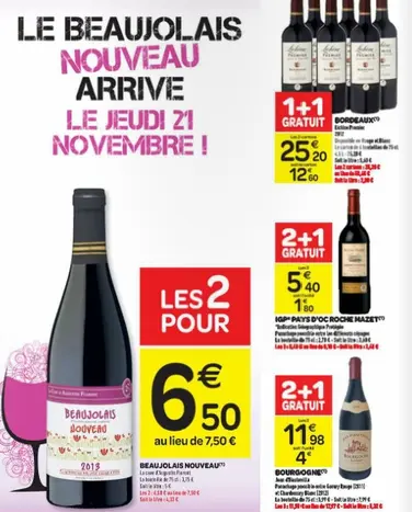Le diaporama des offres de beaujolais nouveau 2013 en GMS