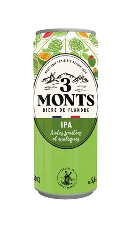 3 Mont s'adoucit
Testée avec succès au printemps 2025, une IPA entre dans la gamme permanente de la brasserie basée à Saint-Sylvestre-Cappel (59)
