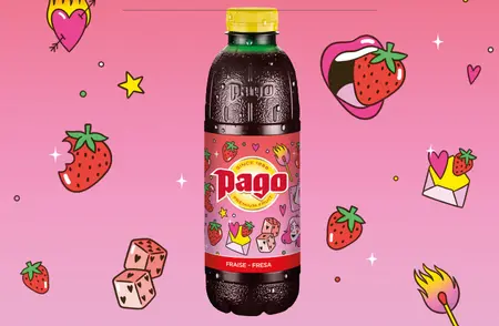 L'édition limitée de Pago fraise réalisée par l'artiste About Evie.