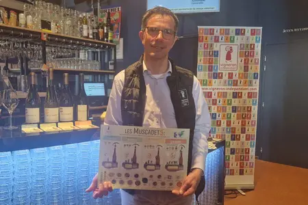 Edouard Massart, président des Vignerons Indépendants nantais, présente la nouvelle segmentation des muscadets