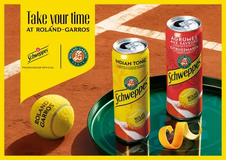 Schweppes devient fournisseur officiel de Roland-Garros pour trois ans.