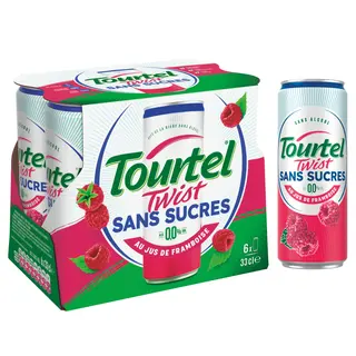 Tourtel twist sans sucres pack can framboise