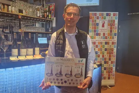 Edouard Massart, président des Vignerons Indépendants nantais, présente la nouvelle segmentation des muscadets
