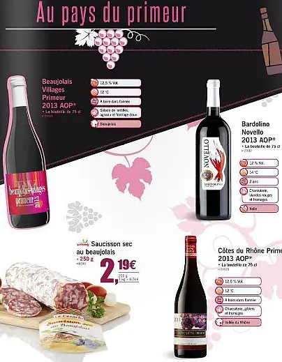 Le diaporama des offres de beaujolais nouveau 2013 en GMS