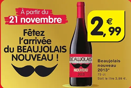 Le diaporama des offres de beaujolais nouveau 2013 en GMS