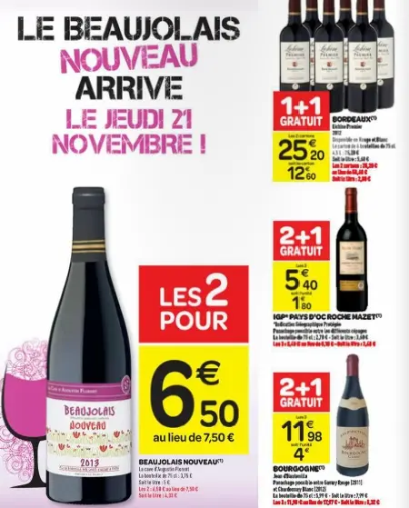 Le diaporama des offres de beaujolais nouveau 2013 en GMS