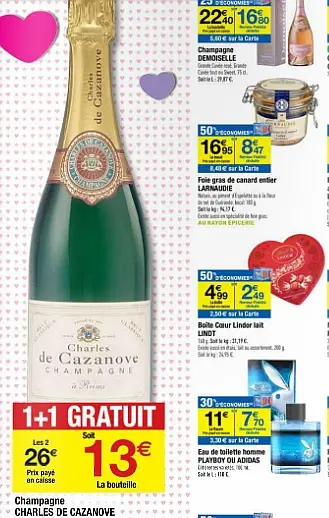 Saint-Valentin : le diaporama des offres de champagnes dans les enseignes