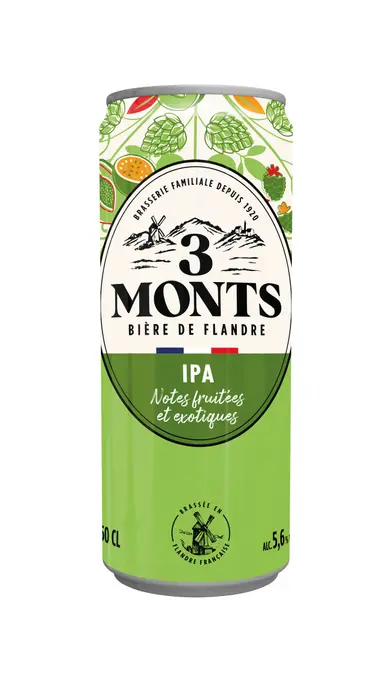 3 Mont s'adoucit
Testée avec succès au printemps 2025, une IPA entre dans la gamme permanente de la brasserie basée à Saint-Sylvestre-Cappel (59)